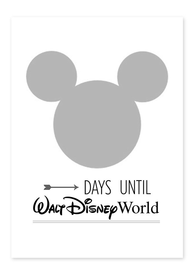Free Printable Disneyland Countdown